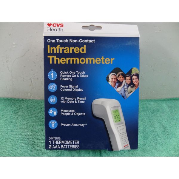 NEW CVS Health One Touch Non-Contact Infrared Thermometer-Batteries Included