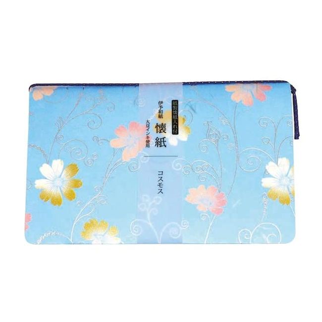 Kamiiso No.3504 Kimono Beauty Kaishi with Case, Cosmos 6.9 x 5.7 inches (175 x 145 mm), Pack of 20