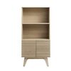 Modway Render Particleboard and Laminate Display Cabinet Bookshelf in Oak
