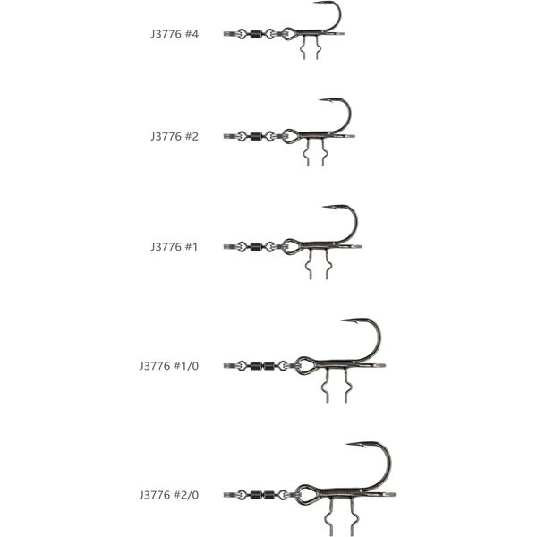 Savage Gear Spinning T Stinger - 2 additional hooks for rubber fish, size: 4