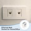 sourcing map 10 Pack Cat 6 Tool-Free RJ45 Ethernet Jack, Cat6 Coupler No Punch-Down Tool Required Module Connector Adapter, White