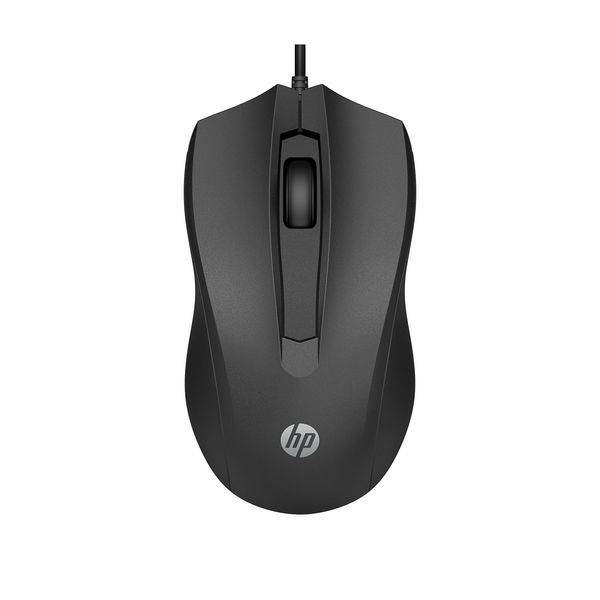 HP 100G Wired Mouse Optical 1600 dpi USB Black Black
