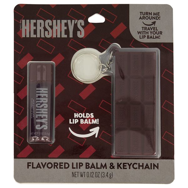 Taste Beauty Hershey’s Milk Chocolate–Flavored Lip Balm and Keychain Holder, 2-Piece Set