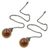 Hxchen 2Pcs 305mm/12 Bronze Pull Chain Amber Ball Pendant for Ceiling Fan