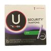 2x U by Kotex Security SUPER Tampons 16 Count Sealed Box Unscented NEW