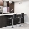 Set of 4 PU Leather Shell Back Bar Stools Counter Adjustable Height Bar Chairs