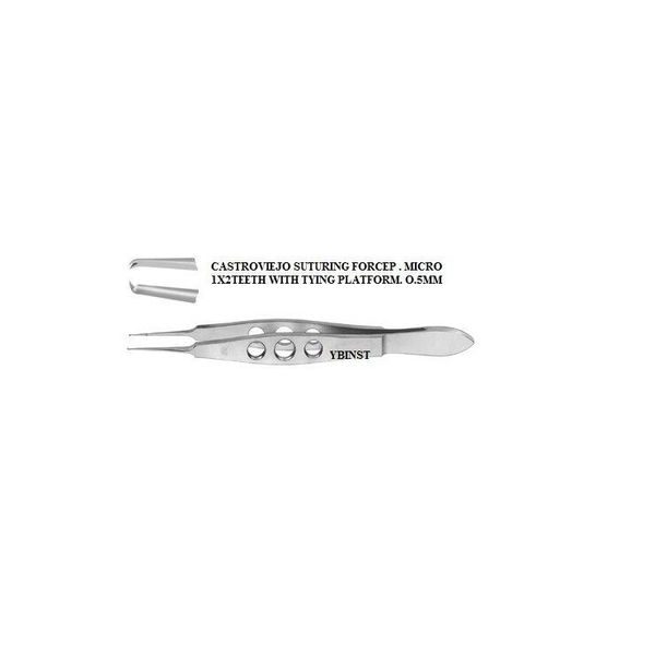 KELMAN MCPHERSON MICRO TISSUE FORCEP 1X2TEETH OPTHALMIC