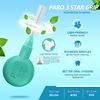 Paro Swiss 3Star-Grip Interdental Brushes – Medium, Triangular, Green, 4.5mm, 4x1 Pack – Deep Between Teeth Cleaning