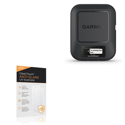 BoxWave Screen Protector Compatible With Garmin inReach Messenger - ClearTouch Anti-Glare Anti-UV EyeCare (2-Pack), Filters out Harmful Blue Light Reduce Fatigue