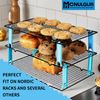 MCNULGUR Wire Rack Stacker, Pack of 4 - Organize Your Baking with Space-Saving Ease (Blue, Medium)