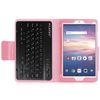 [PCATEC] NTT docomo dtab Compact d-02k Dedicated Leather Case with Bluetooth Keyboard☆US Layout☆Japanese Input Support (Pink)