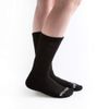 Doc Ortho Ultra Soft Loose Fit Diabetic Socks for Men and Women, 3 Pairs, Crew - Black