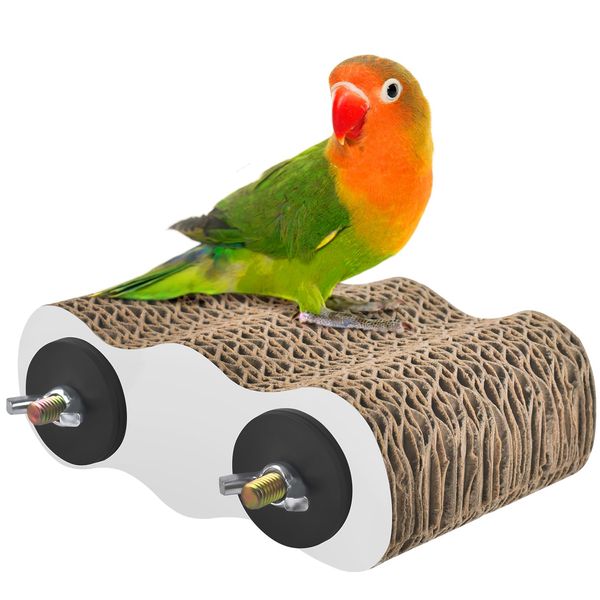 KATUMO Bird Perch Conure Cage Stand Parakeet Shredder Foraging Toys Cockatiel Platform for Small Parrots Conure Cockatiel Lovebird Parrotlet Finch