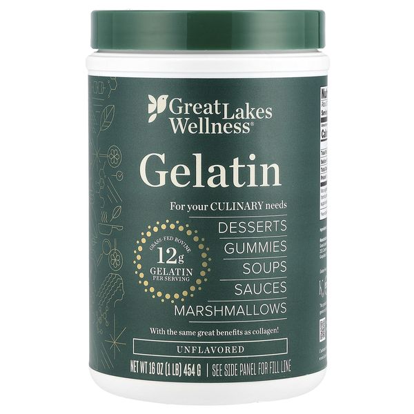 Gelatin, Unflavored, 16 oz (454 g)