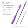 ZOKU - Portable Straw for Key Chains, Pockets, Purses and More, Reusable Stai...