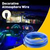 5M Blue USB LED Car Interior Decor Atmosphere Wire Strip Light Lamp Universal US