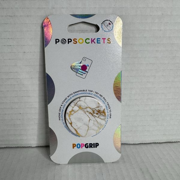 PopSockets PopGrip Cell Phone Grip & Stand - Gold Lutz Marble