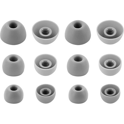 ALXCD Eartips Compatible with Beats Solo Buds, S/M/L 3 Sizes 6 Pairs Soft Silicon Earbuds Tips Replacement Ear Tips, Compatible with Beats Solo Buds 6 Pairs Storm Gray