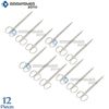 12 pcs Iris Scissors 4.5" Straight Surgical Dental Instruments