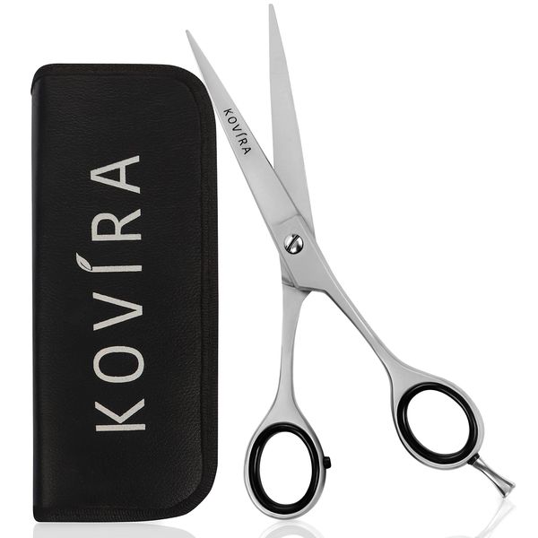 Kovira Professional Hair Cutting Scissors - 6.5 Inch/16.5cm Overall Length - Razor Sharp Hairdressing Shears - Japanese Stainless Steel Barber Scissor for Haircuts at Home - Suitable for Women and Men