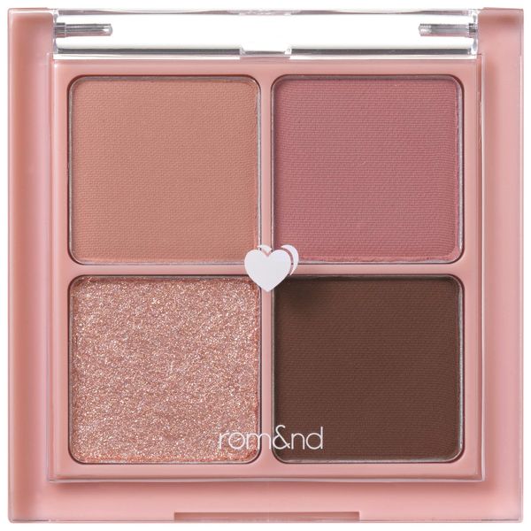 rom&nd Better Than Eyes Korean Makeup Eyeshadow Palette, Intense and Long-Lasting Finish, Matte and Shimmering, Warm Neutrals, 6.5 g (02 Dry Rose)