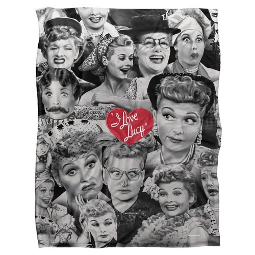 I Love Lucy Blanket, 60"x80" Faces Silky Touch Super Soft Throw Blanket