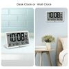 WallarGe Auto Set Digital Wall Clock Battery Operated, Desk Clocks with Tempe...