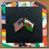Wales-USA Double Lapel Pin Enamel Lapel Pin