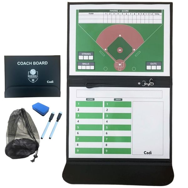 Cadi Baseball Strategy Board Formation Board Lineup Lineup Board Coach Dugout Board Magnetic Board Folding Tactical Baseball Strategy Guidance Softball A4 Size (A4)