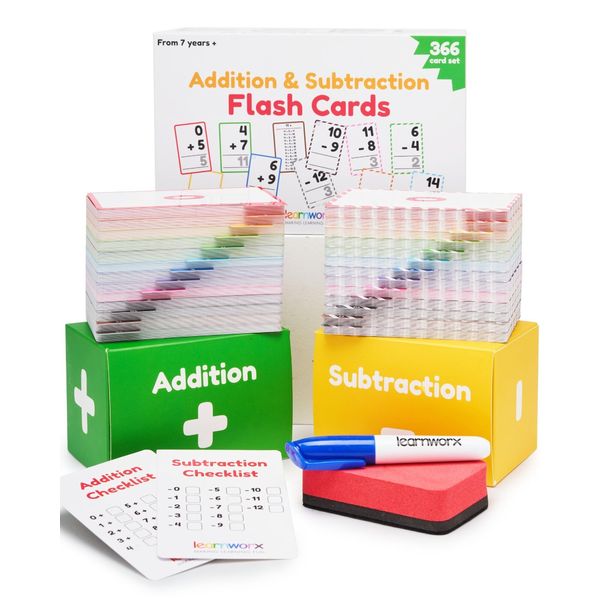 Addition and Subtraction Flash Cards 1st 2nd 3rd 4th Grade – 366 Math Flashcards
