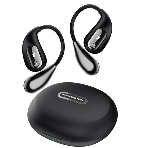 Monster Open Ear AC210 Headphones, Bluetooth 5.4 Earphones Stereo Sound, Wireless Headphones 30 Hours Playback, Type-C Charging, HD Clear Calls, Touch Control, IPX5 Waterproof Open Ear Earbuds,Black