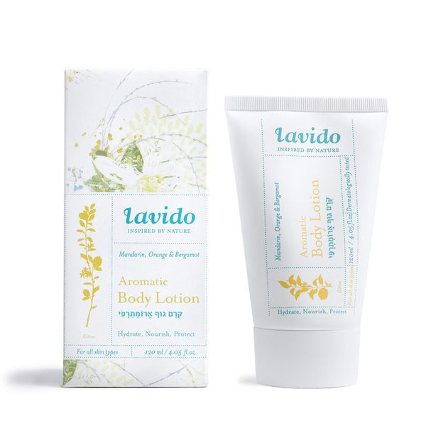 Lavido - Aromatic Natural Body Lotion | Clean, Non-Toxic Skincare (Mandarin, Orange & Bergamot, 4 fl oz | 120 ml)