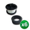 Replacement Vacuum Filter for Bissell 203-2587 / 203-7913 (6 Pack)