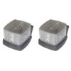 x 2 Square Front Marker Lights, Trailer, Lamp, 12v, Universal, Ifor, Rice, Bahill,