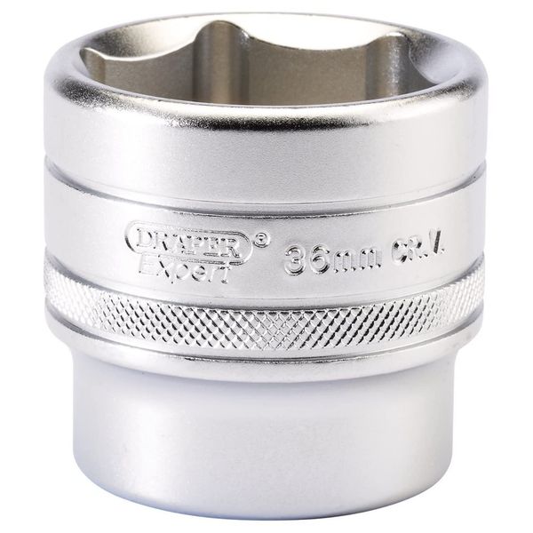 Draper 16623 6 Point Metric Socket, 36mm Ø, 1/2" Square Drive, Blue