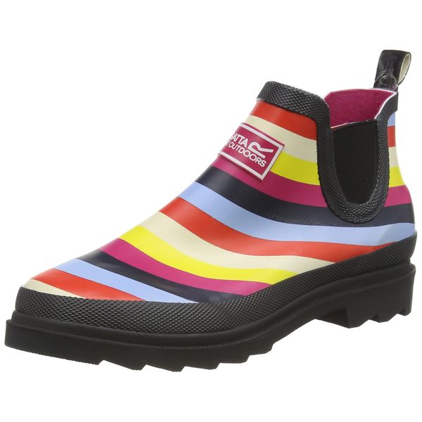 REGATTA Women's Lady Harper Rain Boot, Multi Stripe, 4 UK