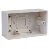 (BG) Surface Box 2 Gang 50MM, White Plastic, Surface Mount, Not Water Resistant