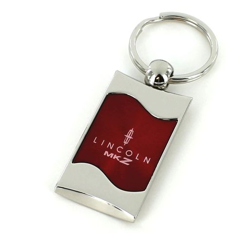 AU-TOMOTIVE GOLD Brushed Metal Key Ring for Lincoln MKZ (Red)