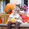 ALLY-MAGIC 2-Piece Wizard Round Glasses - Black Plastic Frames for Halloween Costume & Cosplay