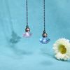 PATIKIL Ceiling Fan Pull Chain, 2 Pack 12" Decorative Diamond Pendant Chain Extender Charm Extension Pull String for Ceiling Fans Light Lamp, Clear