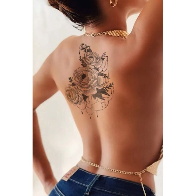 Gül Geçici Dövme,Geçici Tattoo,Vücut Dövme,Kol Bilek Dövme,Boyun Dövme,Sırt Dövme