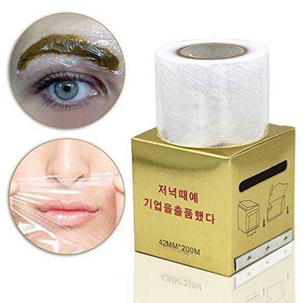 Eyebrow Tattoo Plastic Wrap, Tattoo Preservative Film, Professional Eyebrow Tattoo Makeup Supplies for Eyebrow Eyeline Tattoo Lip and Tattoo, Cover Film for Women