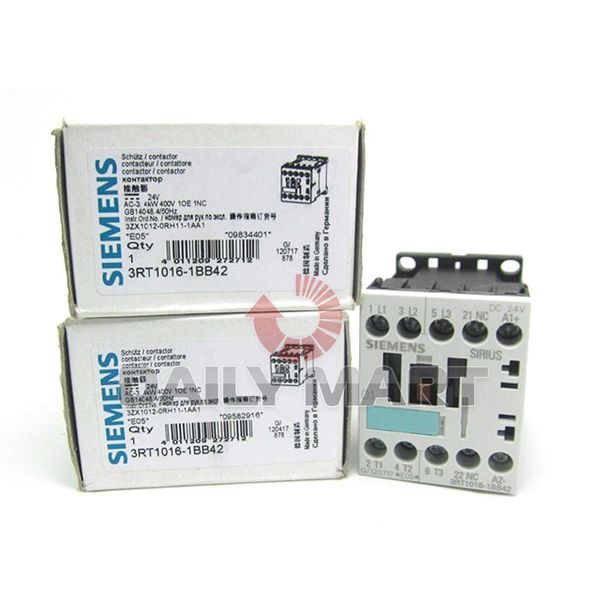 SIEMENS NEW 3RT1016-1BB42 PLC CONTACTOR 3-POLE, SCREW CONNECTION 24VDC S00