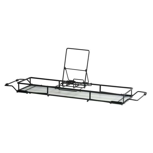 Pearl Metal BLKP AZ-5120 Bathtub Tray, Bath Black, Table, Telescopic, Sliding Type, Limited, Black