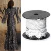 1 Roll Sequin String, 100 Yard Sequin String 6mm Decorative Accessory for Cloth Shoe Plastic Resin Sequin Line (Silver)
