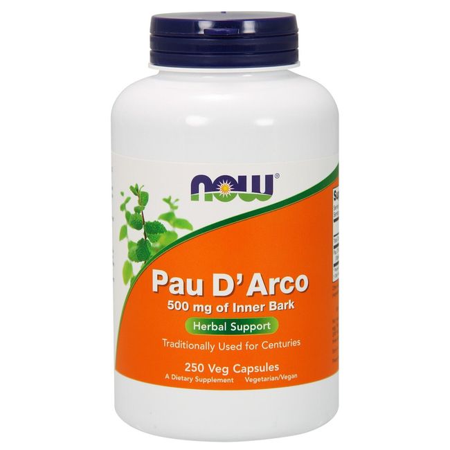 NOW Foods Pau D'Arco, 500 mg, 250 Capsules