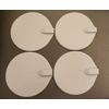 4 Rubber Reusable Replacement Electrode Pads 9.5cm round For Microcurrent Tens