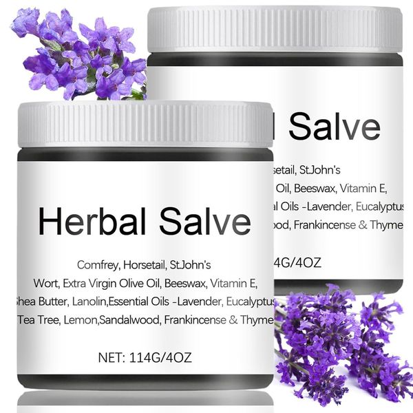 2Pcs Organic Herbal Salve, Joint Care Comfrey Cream, Pain Relief Cream for Muscles and Joints, Improves Mobility, Reduces Swelling