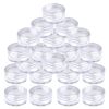 kuou 50 Pcs Empty Plastic Cosmetic Jars, 5ml Sample Containers Pots Bottles with Clear Lids