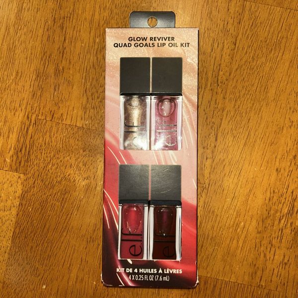 e.l.f. Glow Reviver Quad Goals Lip Oil Kit Lip Gloss For A High-Gloss Finish ...